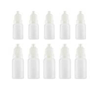 JEYORZY Pack of 10 Liquid Bottles Empty Plastic Dropper Bottles Travel Squeeze Bottle Squeezable Plastic Portable Eye Drops Bottles with Cap and Stopper for Mixing Liquids (5 ml/10 ml)