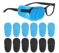 JEYORZY Pack of 12 Eye Patches for Glasses for Adults Children Lazy Eye Amblyopia Strabismus, Reusable Eye Patch Non-Woven Fabric Eye Patches