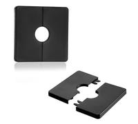 JEYORZY Pack of 2 Decorative Shower Cover 22 mm Square Self-Adhesive PVC Pipe Cover Decorative Tap Cover for Covering Wires, Taps, Inner Diameter 22 mm (Black)