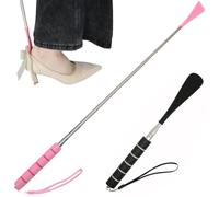 JEYORZY Pack of 2 Telescopic Shoehorn Long Short, Extendable Shoe Horn, Long Handle, Adjustable Shoe Horn, Extendable Plastic Shoe Horn for Seniors
