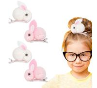 JEYORZY Pack of 4 Hair Clips Girls Cute Hair Clips for Girls Birthday, Hair Accessory for Children, The Easter Bunny