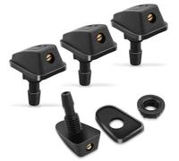 JEYORZY Pack of 4 Windscreen Wipers Water Spray Jet Washing Nozzle Compatible Windscreen Washer Nozzles Plastic Spray Nozzle Syringe Windscreen Wiper, Car Conversion Fan Wiper Nozzle