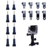 JEYORZY Set of 2 Adjustable Pivot Arm Extension Arms, Swivel Arm Mount Head Strap Mount, Adjustable Swivel Arm, Camera Fixed Joints Bracket with Short & Long Screw, for Action Cameras