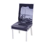 jezmozo Dining Chair PVC Plastic Covers-Heavy Duty Clear Slipcovers Seat Protectors Waterproof Covers 20" W x 19.3" D(Clear, 2)