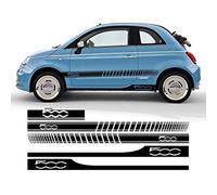 JEZOE Car Door Side Stripes Skirt Hood Cover Sticker Vinyl Body Kit Decal,For Fiat 500 Abarth 595 695 500C 500e Vintage Accessories