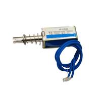JF-0530 DC 12V/24V 300mA 10mm Stroke 5GF Force Push Type Open Frame Solenoid Electromagnet 1Pcs(DC24V)