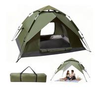 JF HOME BLISS 2-3 Man Pop Up Dome Tent - Waterproof Double Layer Camping Tent with Removable Outer Tarp for Hiking, Outdoor, Backpacking, Quick Setup Family Tent