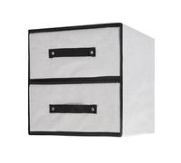 JF HOME BLISS 2-Layered 2-Drawer Fabric Clothing Storage Bin Storage Box Organizer Box