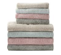 JF HOME BLISS 8 Piece Cotton Towels Quick Dry Highly Absorbent 4 Bath Towels and 4 Hand Towels (Colour Mixing)