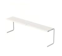 JF HOME BLISS Adjustable Metal Desk Organizer Carbon Steel Office Shelf, Narrow Ultra-Thin Multi-Layered Tabletop Rack