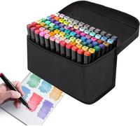 JF HOME BLISS Alcohol Art Markers Twin Marker Pens Set - Dual Tip Permanent Sketch Pens for Drawing, Coloring & Illustration, Fine & Broad Tips for Comics, Fashion, Design & Creative Art (80 Colors)