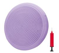 JF HOME BLISS Balance Wobble Cushion - Non-Slip Inflatable Exercise Cushion for Yoga, Pilates, Core Strength, Balance Training & Rehabilitation, 34cm Diameter, 300kg Capacity with Pump (Purple)