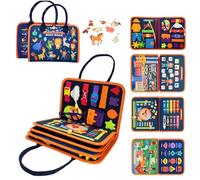 JF HOME BLISS Busy Board Montessori Toys for 1 Year Old, Toddler Busy Book for 2 3 4 Year Old, Educational Sensory Activity Board for Fine Motor Skills, Toddler Toys Gifts (Animal Style)