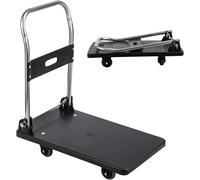JF HOME BLISS Folding Platform Trolley, Heavy Duty Hand Sack Truck with Handle, Rolling Flatbed Cart Dolly for Easy Transportation and Heavy Lifting (100kg Capacity)