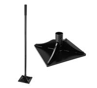 JF HOME BLISS Heavy-Duty Steel Tamper 20x20cm with 123cm Detachable Handle Ergonomic Rubber Grip for Compacting Soil Asphalt Gravel Paving & Landscape Leveling Black
