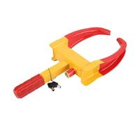 JF HOME BLISS Heavy Duty Wheel Clamp Lock Anti-Theft Security Device for Caravan Trailer Car SUV Van with 2 Keys 7-11inch Adjustable Weatherproof Steel Construction High Visibility Red & Yellow