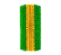 JF HOME BLISS Livestock Scratching Brush Horse Grooming Brush Kit with Mounting Hardware Heavy-Duty Cow Itch Relief Massager for Goat Sheep Pig Deer - Barn Fence or Wall Mount (Green-Yellow)