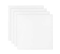 JF HOME BLISS Professional Stretched Canvas 4-Pack - 60x60cm Pre-Stretched Cotton Canvas 280GSM Triple Primed Acid-Free Medium Grain for Acrylic Oil & Watercolor Painting