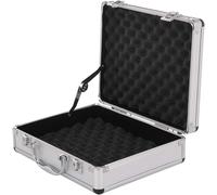 JF HOME BLISS Silver Aluminum Flight Case with Foam Insert - 280x230x90mm, Portable & Lockable Protective Storage Box for Instruments, Valuables, Tools - Waterproof & Dustproof