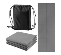 JF HOME BLISS Travel Yoga Mat Foldable Yoga Mat Non-Slip 5mm Thick Portable Gym Mat Portable Exercise Mat for Travel Gym Pilates & Fitness Training for Women & Men (Gray)