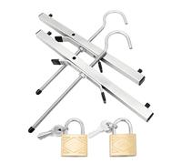 JF HOME BLISS Universal Lockable Ladder Roof Rack Clamps Heavy Duty 2 Pack with Padlocks Secure Ladders and Steps for Cars & Vans Easy Installation Durable Zinc-Plated Steel