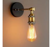 JF HOME BLISS Vintage Wall Lamps Industrial Retro Metal Wall Sconce with Metal Shades E27 Lampholders for Coffee bar Living Room Dining Room Penthouse Bedroom Decor (Bulb Not Included) (Vintage, 1PC)