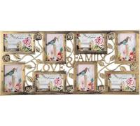 JF HOME BLISS Wall Mounted Collage Photo Frame for 8 Pictures (70x33cm) - Multi Opening Picture Frame for 6x4 Photos - Metal & Plastic Rectangular Frame - Home Decor Gift (Copper)