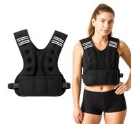 JF HOME BLISS Weighted Vest Adjustable Weighted Vest for Men & Women Reflective Iron Sand Weight Vest for Running CrossFit Strength Training Gym Workouts and Cardio Fitness (Black, 1.8-4.5kg)