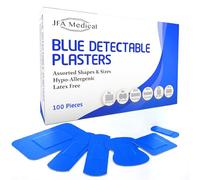 JFA Medical Blue Plasters 100 Plasters per Pack (Assorted (6 Sizes))