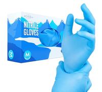 JFA Medical Disposable Powder Free, Latex Free, Food Grade, Food Prep Blue Nitrile Gloves - Box of 100 (Medium)
