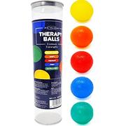 JFA Medical Hand Therapy Exercise Balls 5 Strengths - Extra Soft, Soft, Medium, Firm, Extra Firm
