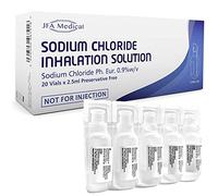 JFA Medical Isotonic Sodium Chloride 0.9% NaCl Inhalation Saline Solution humidifying Airway Box of 20 X 2.5ml Unit-dose vials