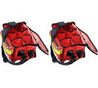 JFA Medical Red Haversack Emergency First Aid Bag with Front Pocket - Empty - Multipack: 2 Packs of 1 Bag
