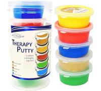 JFA Medical Therapy Exercise Putty 5 Strengths - Extra Soft, Soft, Medium, Firm, Extra Firm 57g Tubs
