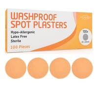 JFA Medical Washproof Spot Plasters 22 x 22mm 100 Plasters Per Box