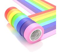 JFA Supplies 8 Rolls Rainbow Masking Tape, 8-Colou