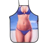 JFAN Cooking Apron for Adult Funny and Novelty Kitchen Apron Muscle Sexy Women Barbecue Party Companion