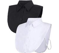 JFAN Womens Fake Half Shirt Blouse Collar Detachable Dickey Blouse Top Half Shirts Set False Doll Collar V-Neck Unisex Tie for Girls and Women Favors