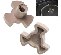 JFangZHZH 2 Pcs Microwave Turntable Coupler,Microwave Oven Turntable Roller Guide Support with D Port-Shaft,Replacement Microwave Oven Guide Support Tray Shaft Mica Repairing Parts