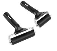 JFangZHZH 2 Pcs Rubber Roller,Rubber Brayer Roller,Glue Rollers,for Printmaking Stamping and Scrapbooks,Screen Print Making,Skid Tape Construction Tools,Print,Ink and Stamping Tools(6cm/10cm)