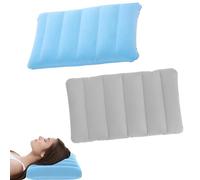 JFangZHZH Inflatable Pillows for Camping,2 Pcs Sunbed Pillows,Compact Portable Compressible Blow Up Travel Camping Pillow Soft Flocked Surface,for Beach Travel Outdoor Neck Support