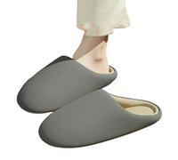 JFBAODAN Slippers Soundproof Cotton Style Soft Soleslip-resistant Couple's Winter Indoor Floor Household Shoes-grey-40-41