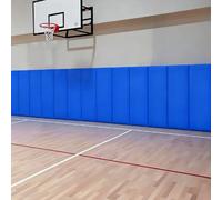 JFBLSD High-Density Gym Wall Padding 2 Inch, Wall Protector Panel for Indoor Basketball Court, Martial Arts Dojo, Garage Playroom, Durable Waterproof Foam Mat, Anti-Slip Shock Absorption Safety(Blue)