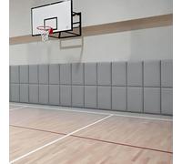 JFBLSD High-Density Gym Wall Padding 2 Inch, Wall Protector Panel for Indoor Basketball Court, Martial Arts Dojo, Garage Playroom, Durable Waterproof Foam Mat, Anti-Slip Shock Absorption Safety(Gray)