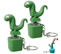 JFBNXB Lizard Button, Fidget, 2 Pcs Lizard Keychain Keyboard Clicker Sensory Keychain for Anxiety Relief, Portable Stress Management Tool