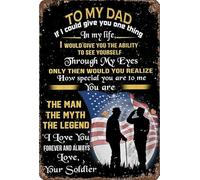 JFCHBVEF Metal Tin Retro Sign To My Dad If I Could Give You One Thing In Life Would The Ability See Yourself Poster Home Decor Wall Vintage 8x12 inch