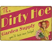 JFCHBVEF The Dirty Hoe Garden Supply You'll Love Our Tulips Pin Up Girl Metal Tin Sign Vintage Retro Poster for Women Cave Farmhouse Home Garden Wall Decor Plaque 8x12 Inch