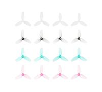 JfdLbv 1pcs 31mm Ultralight 3 Paddle Propellers 1.0mm Shaft For 0702 Brushless Motor Drone FIT For M65 M65 Pro Air65(2Pair Cyan)