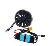 JfdLbv 1pcs 64mm Plane With 11 Blades Ducted Fan 4S 3500KV 3S 3900KV 50A FIT For RC Jet Airplane Plane(3900KV 50A ESC Combo)