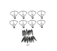 JfdLbv Blades Guard Parts L200PRO RC Drone Quadcopter Propeller Accessory For L200 Pro Max(16Prop 2set Guard)